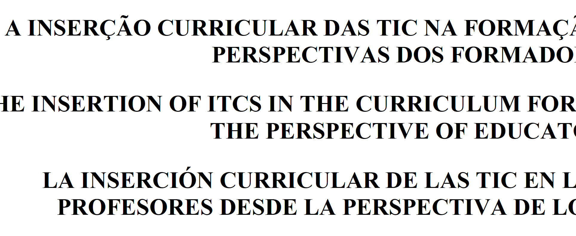 Inserção curricular das TICs