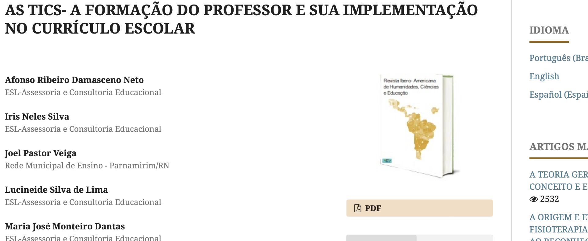 TICs e formação do professor